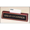 Rosewood Piano Finish Nameplate w/Business Card Holder (8.25"x2")